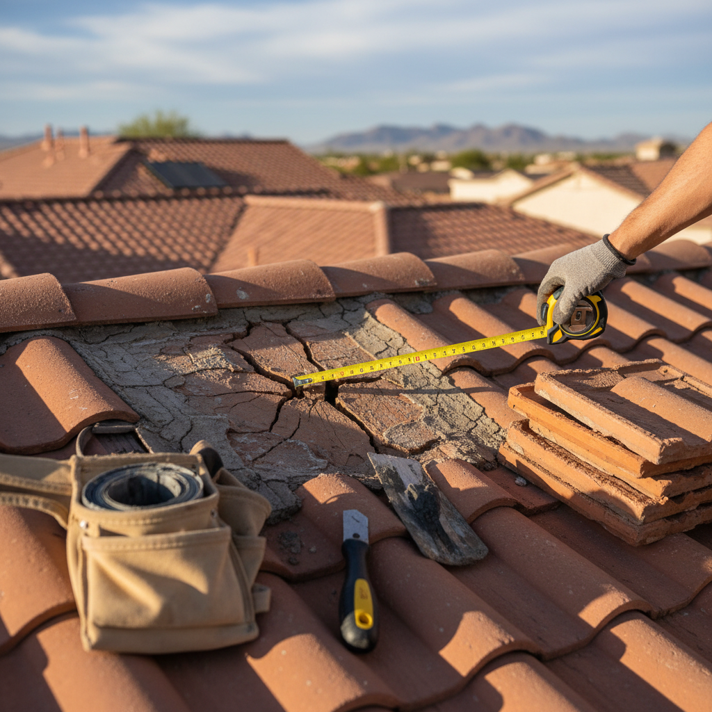 roof repair work
